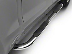 Barricade 4-Inch Oval Bent End Side Step Bars; Stainless Steel (20-25 Sierra 3500 HD Crew Cab)