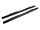 Barricade 4-Inch Oval Straight End Side Step Bars; Black (20-25 Sierra 3500 HD Crew Cab)