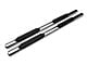 Barricade 4-Inch Oval Straight End Side Step Bars; Stainless Steel (07-14 Sierra 3500 HD Extended Cab)