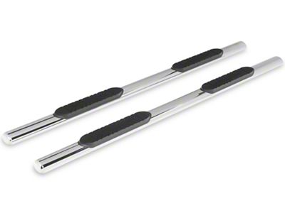 Barricade E-Series Oval Straight Side Step Bars; Stainless Steel (20-24 Sierra 3500 HD Crew Cab)