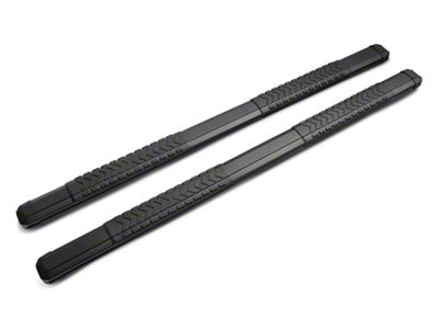 Barricade Saber 5-Inch Aluminum Side Step Bars; Black Cover Plates (20-24 Sierra 3500 HD Double Cab)