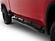 Barricade 5-Inch Oval Bent End Side Step Bars; Black (20-24 Silverado 2500 HD Crew Cab)