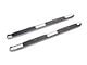 Barricade 5-Inch Oval Bent End Side Step Bars; Stainless Steel (20-24 Silverado 2500 HD Double Cab)