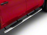 Barricade E-Series 5-Inch Oval Bent End Side Step Bars; Stainless Steel (20-24 Silverado 2500 HD Crew Cab)