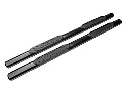 Barricade 4-Inch Oval Straight End Side Step Bars; Black (07-14 Silverado 3500 HD Extended Cab)