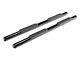 Barricade 4-Inch Oval Straight End Side Step Bars; Black (20-25 Silverado 3500 HD Double Cab)