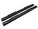 Barricade 6-Inch Oval Straight End Side Step Bars; Rocker Mount; Black (07-19 Silverado 3500 HD Crew Cab)