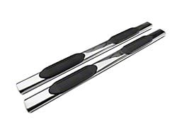 Barricade 6-Inch Oval Straight End Side Step Bars; Rocker Mount; Stainless Steel (07-19 Silverado 3500 HD Crew Cab)