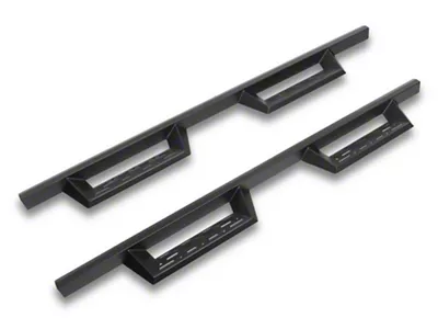 Barricade Canyon Drop Steps; Textured Black (07-19 Silverado 3500 HD Extended/Double Cab)