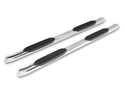 Barricade E-Series 5-Inch Oval Bent End Side Step Bars; Stainless Steel (20-25 Silverado 3500 HD Crew Cab)