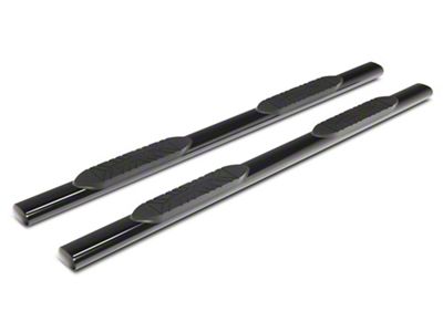 Barricade E-Series 5-Inch Oval Straight Side Step Bars; Black (20-24 Silverado 3500 HD Crew Cab)