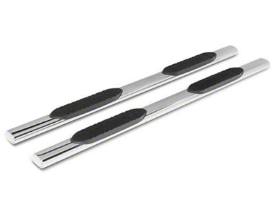 Barricade E-Series 5-Inch Oval Straight Side Step Bars; Stainless Steel (20-25 Silverado 3500 HD Crew Cab)