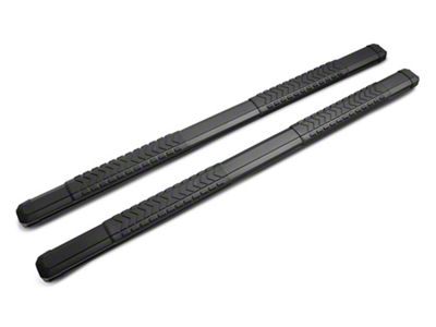 Barricade Saber 5-Inch Aluminum Side Step Bars; Black Cover Plates (20-24 Silverado 3500 HD Double Cab)