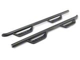 Barricade Tubular Drop Steps; Fine Textured Black Finish (20-24 Silverado 3500 HD Crew Cab)