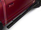 Barricade 5-Inch Oval Straight End Side Step Bars; Black (15-25 F-150)