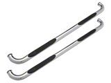 Barricade 3-Inch 90 Degree Bent End Side Step Bars; Stainless Steel (17-25 F-250 Super Duty SuperCab)