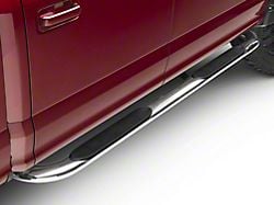 Barricade 4-Inch Oval 90 Degree Bent End Side Step Bars; Stainless Steel (17-25 F-250 Super Duty SuperCrew)