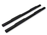 Barricade 5-Inch Oval Straight End Side Step Bars; Black (17-24 F-250 Super Duty SuperCab)