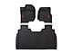 BaseLayer Custom-Fit All Weather Front Floor Liners with Gray Logo; Black (15-24 F-150 SuperCrew)