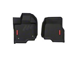 BaseLayer Custom-Fit All Weather Front Floor Liners with Red Logo; Black (15-25 F-150 SuperCab, SuperCrew)