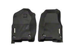 BaseLayer Custom-Fit All Weather Front Floor Liners with Gray Logo; Black (19-25 RAM 1500)