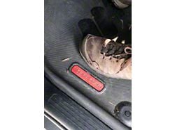 BaseLayer Custom-Fit All Weather Front Floor Liners with Red Logo; Black (19-25 RAM 1500)