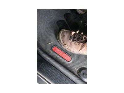 BaseLayer Custom-Fit All Weather Front Floor Liners with Red Logo; Black (19-25 RAM 1500)