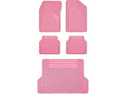 BaseLayer Cut-to-Fit All Weather Front, Rear and Cargo Floor Mats; Pink (Universal; Some Adaptation May Be Required)