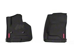 BaseLayer Custom-Fit All Weather Front Floor Liners with Red Logo; Black (14-18 Sierra 1500 Double Cab, Crew Cab)