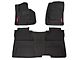 BaseLayer Custom-Fit All Weather Front and Rear Floor Liners with Red Logo; Black (14-18 Sierra 1500 Crew Cab)