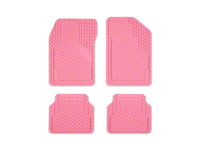 BaseLayer Cut-to-Fit All Weather Front and Rear Floor Mats; Pink (Universal; Some Adaptation May Be Required)