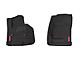 BaseLayer Custom-Fit All Weather Front Floor Liners with Red Logo; Black (14-18 Silverado 1500 Double Cab, Crew Cab)