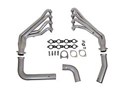 BBK 1-3/4-Inch Long Tube Headers with Y-Pipe; Polished Silver Ceramic (99-02 4.8L, 5.3L Sierra 1500)