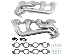 BBK 1-3/4-Inch Shorty Headers; Polished Silver Ceramic (19-25 V8 Silverado 1500)