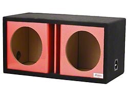 Bbox 12-Inch Dual Vented Subwoofer Enclosure; Red Carbon Fiber (Universal; Some Adaptation May Be Required)