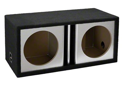 Bbox 12-Inch Dual Vented Subwoofer Enclosure; Brushed Aluminum (Universal; Some Adaptation May Be Required)