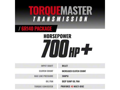 BD Power Torquemaster 6R140 Transmission and Converter Package; $2000 Core Charge Included (11-16 6.7L Powerstroke F-250 Super Duty)