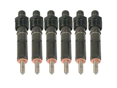 BD Power Fuel Injector Kit; Set of 6; 45HP; Black (94-Early 98 5.9L I6 RAM 3500)