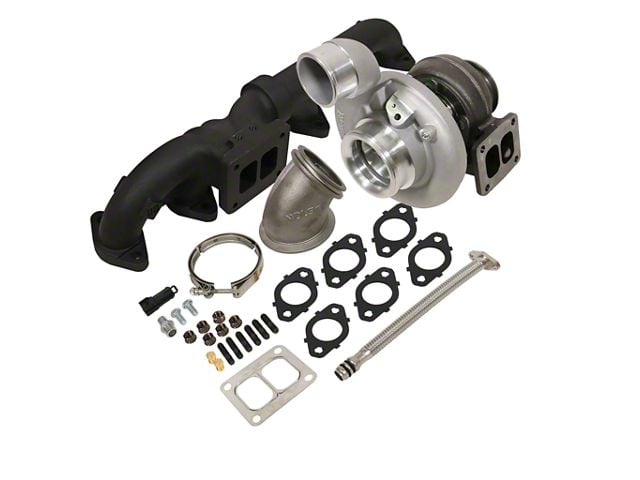 BD Power Iron Horn Turbo Kit with S369SXE/80 0.91 AR Wheel Size (03-07 5.9L RAM 3500)