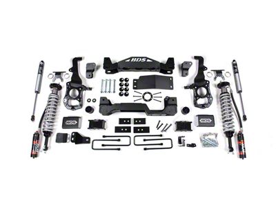 BDS 4-Inch Suspension Lift Kit with 3-Inch Rear Lift Blocks, FOX 2.5 Performance Elite Coil-Overs and FOX 2.0 Performance Shocks (21-25 F-150 w/o CCD System, Excluding Powerstroke & Raptor)