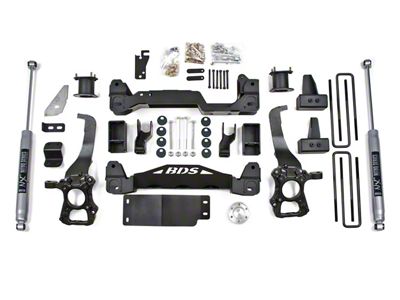 BDS 4-Inch Suspension Lift Kit with 2-Inch Rear Lift Blocks and NX2 Nitro Shocks (2014 4WD F-150, Excluding Raptor)