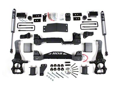 BDS 4-Inch Suspension Lift Kit with 3-Inch Rear Lift Blocks and FOX 2.0 Performance Shocks (15-20 4WD F-150, Excluding Raptor)