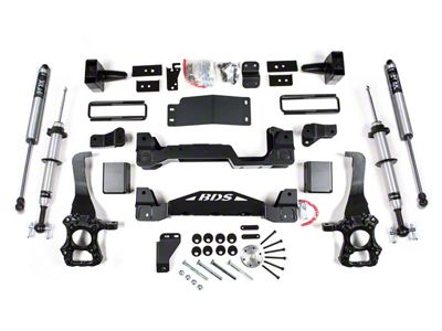 BDS 6-Inch Suspension Lift Kit with 4-Inch Rear Lift Blocks, FOX 2.0 IFP Struts and FOX 2.0 Performance Shocks (15-20 4WD F-150, Excluding Raptor)