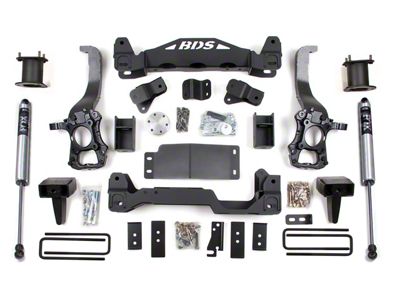 BDS 6-Inch Suspension Lift Kit with 5-Inch Rear Lift Blocks and FOX 2.0 Performance Shocks (2014 4WD F-150, Excluding Raptor)