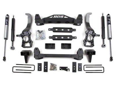 BDS 6-Inch Suspension Lift Kit with 5-Inch Rear Lift Blocks and FOX 2.0 Performance Shocks (2014 2WD F-150)