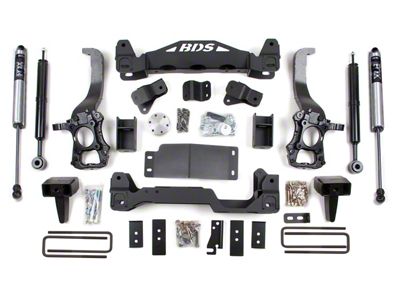 BDS 6-Inch Suspension Lift Kit with 4-Inch Rear Lift Blocks and FOX 2.0 Performance Shocks (09-13 4WD F-150, Excluding Raptor)