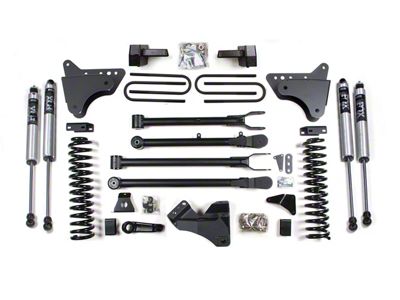 BDS 4-Inch 4-Link Suspension Lift Kit with 5-Inch Rear Lift Blocks and FOX 2.0 Performance Shocks (05-07 4WD 5.4L, 6.8L F-250 Super Duty w/o Factory Overload Springs)