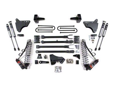 BDS 4-Inch 4-Link Suspension Lift Kit with Rear Lift Blocks, FOX 2.5 Performance Elite Coil-Overs and FOX 2.0 Performacne Shocks (11-16 4WD 6.7L Powerstroke F-250 Super Duty)