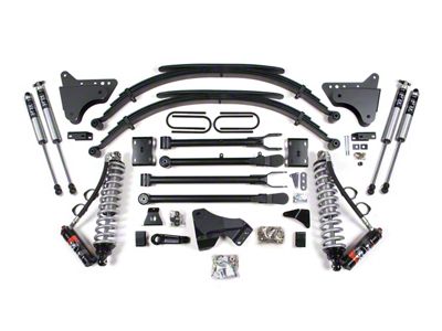 BDS 4-Inch 4-Link Suspension Lift Kit with Rear Leaf Springs, FOX 2.5 Performance Elite Coil-Overs and FOX 2.0 Performance Shocks (11-16 4WD 6.7L Powerstroke F-250 Super Duty)