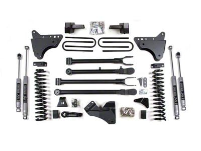 BDS 4-Inch 4-Link Suspension Lift Kit with 5-Inch Rear Lift Blocks and NX2 Nitro Shocks (05-07 4WD 5.4L, 6.8L F-250 Super Duty w/o Factory Overload Springs)